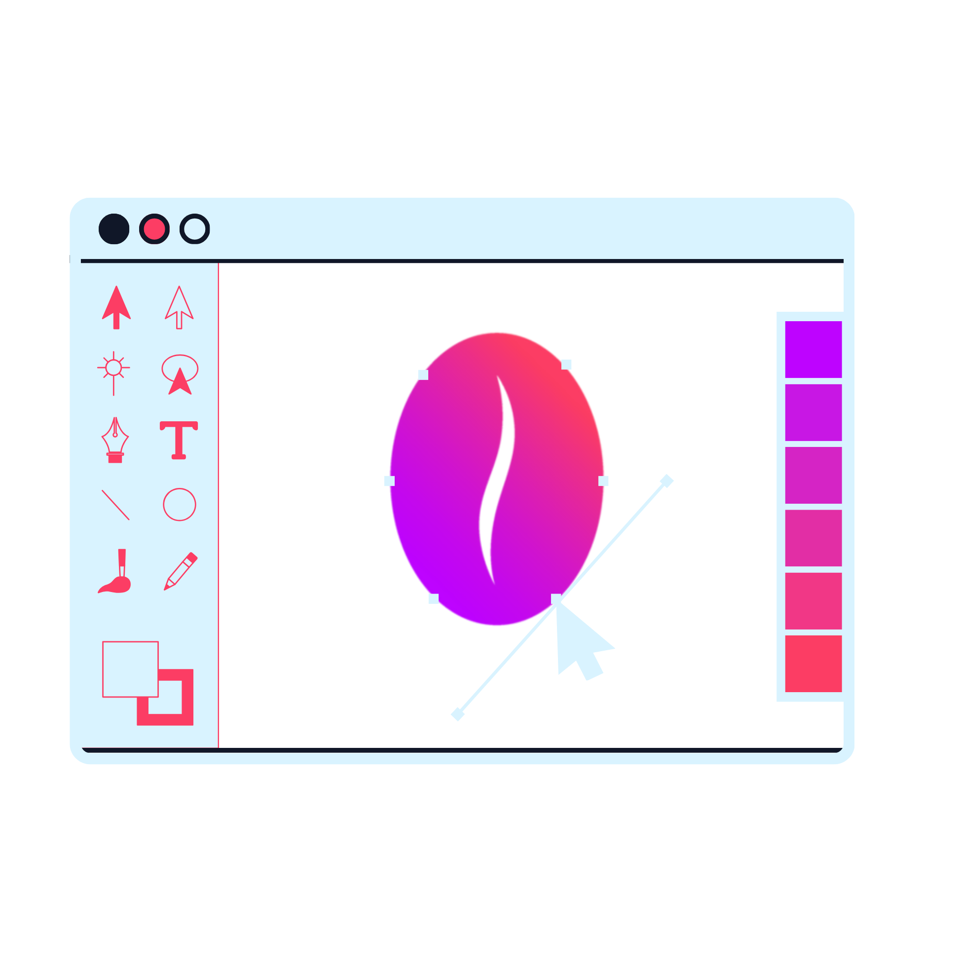 Illustration d'une création de logo